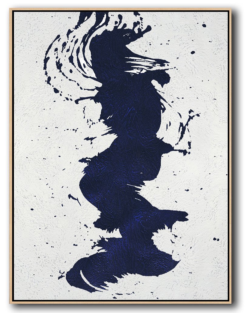 Navy Blue Minimalist Art #NV202B